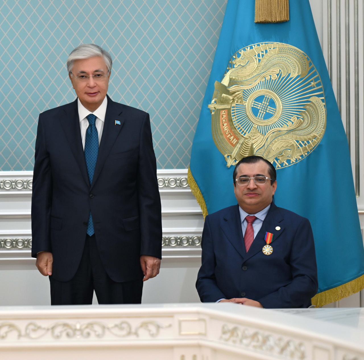 Kazakhstan President Kassym-Jomart Tokayev awards APC President Majid ...
