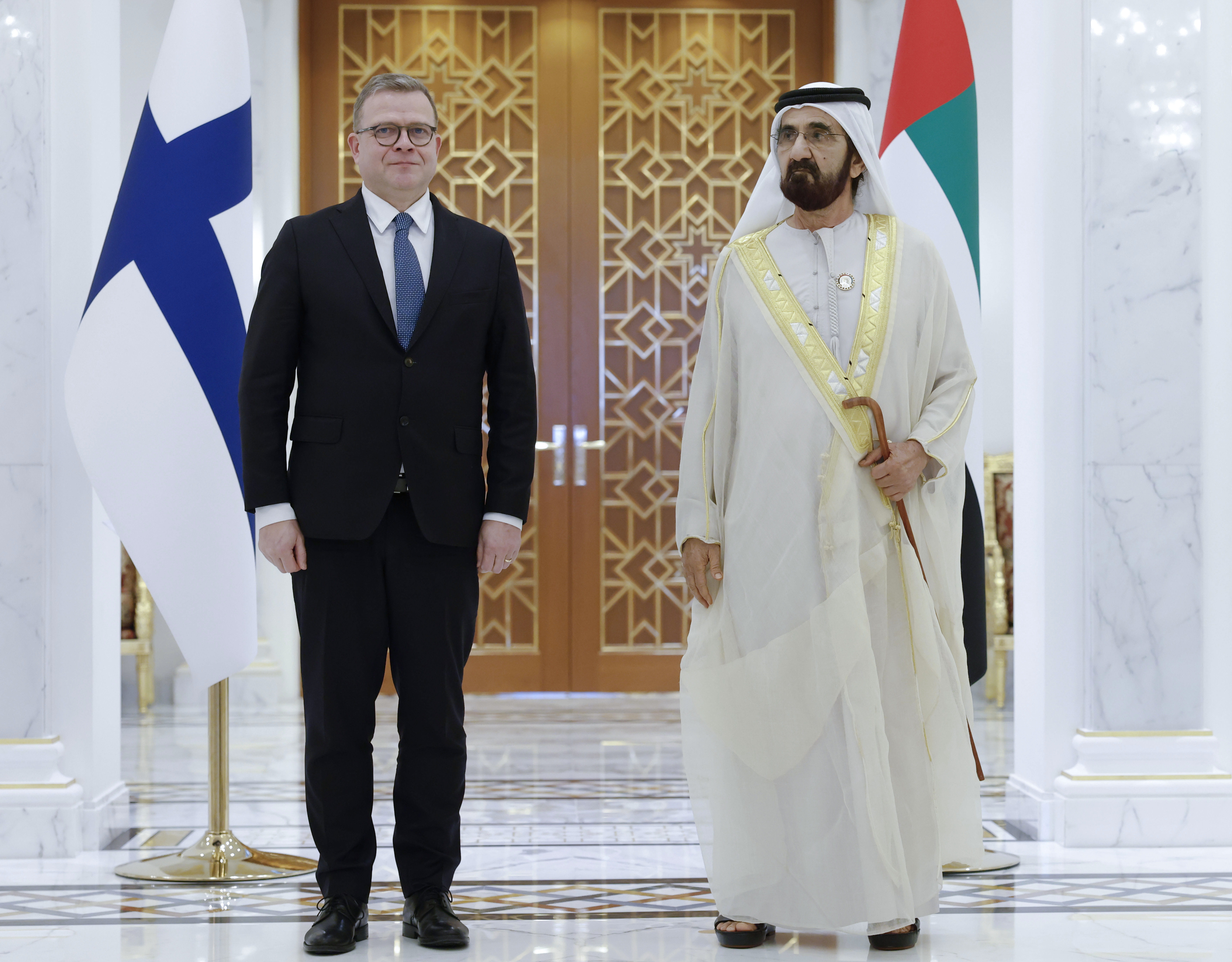 Mohammed bin Rashid meets with the Prime Minister of Finland