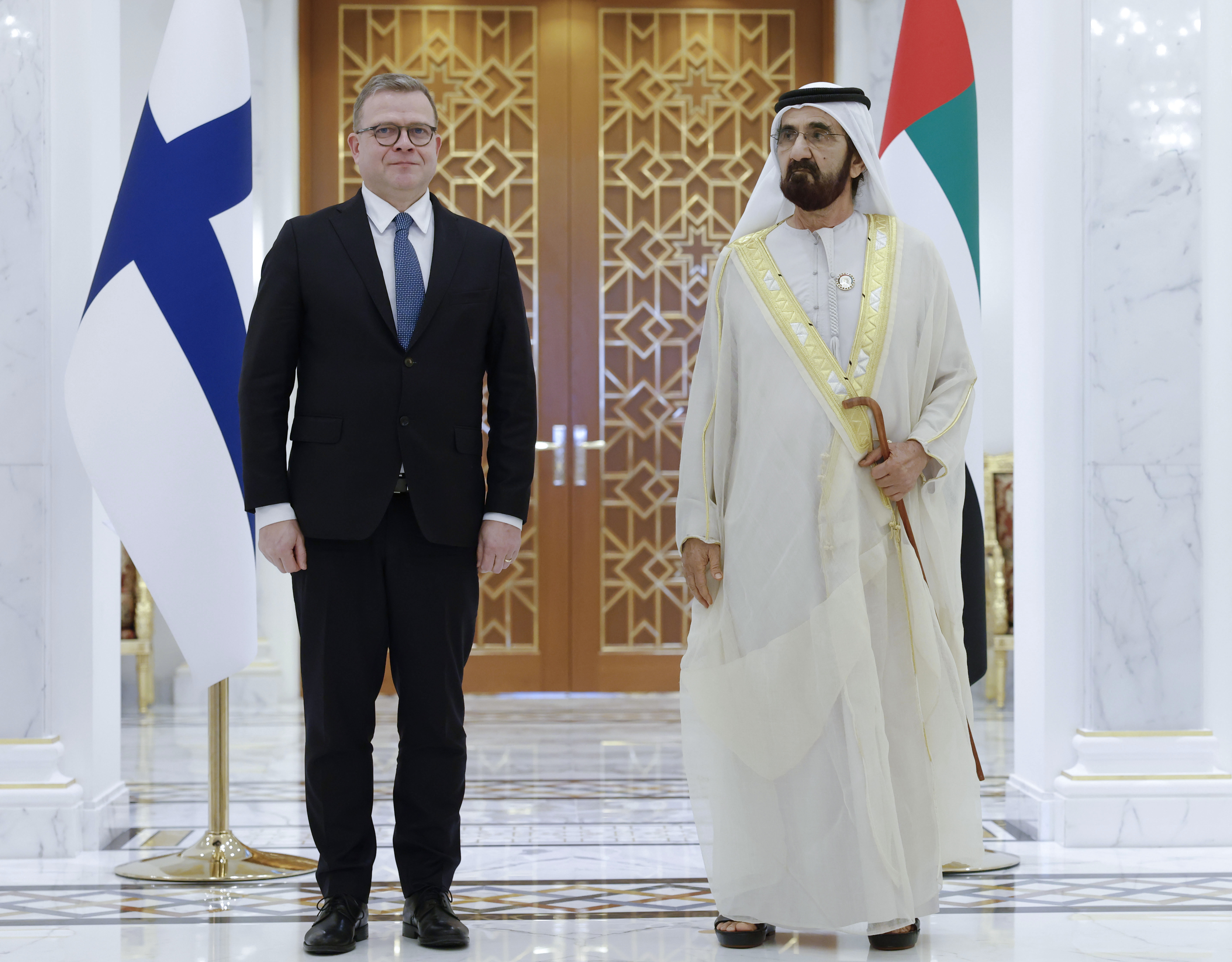 Mohammed bin Rashid meets with the Prime Minister of Finland